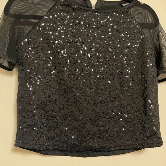 XS black sequin crop top - Picture 4 of 4